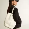 24/7 Bag North South in boterkleurig leer met verstelbare handvatten