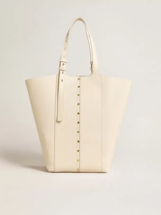 24/7 Bag North South in boterkleurig leer met verstelbare handvatten
