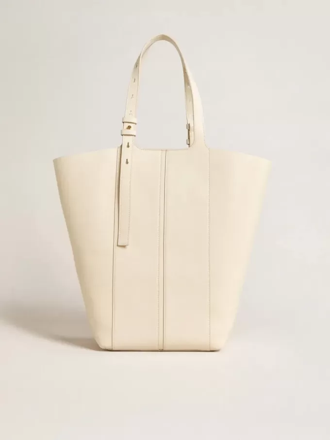 24/7 Bag North South in boterkleurig leer met verstelbare handvatten