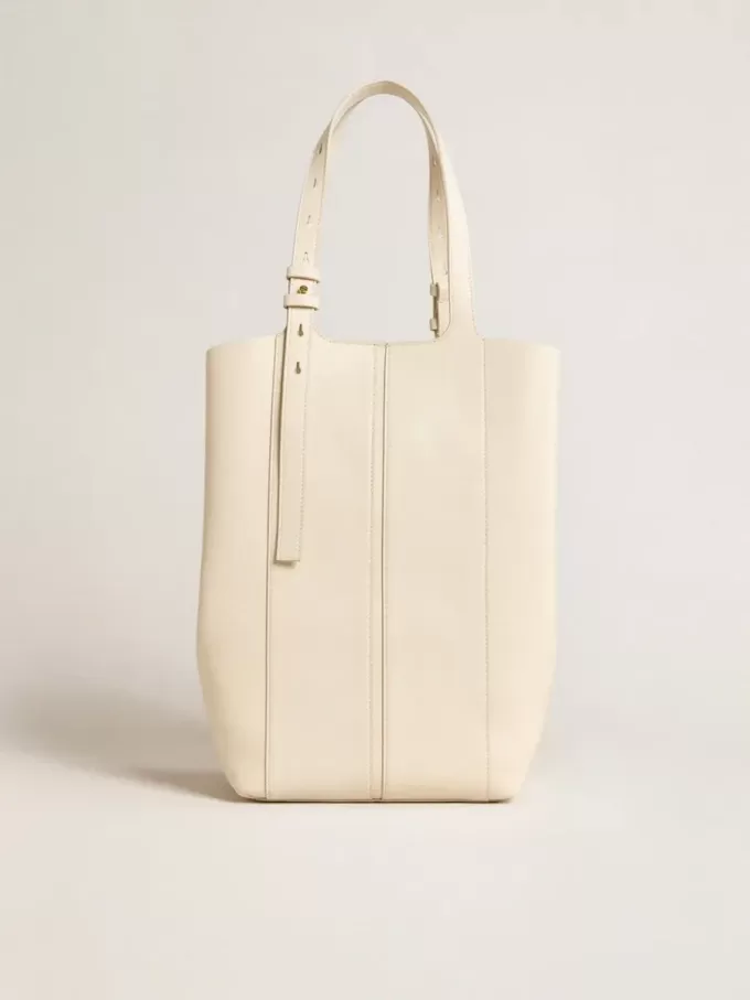 24/7 Bag North South in boterkleurig leer met verstelbare handvatten