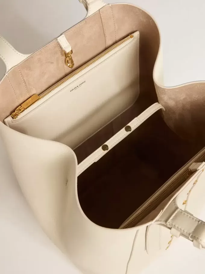 24/7 Bag North South in boterkleurig leer met verstelbare handvatten