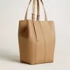 24/7 Bag North South in cappuccinokleurig leer met verstelbare handvatten
