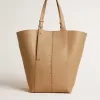 24/7 Bag North South in cappuccinokleurig leer met verstelbare handvatten