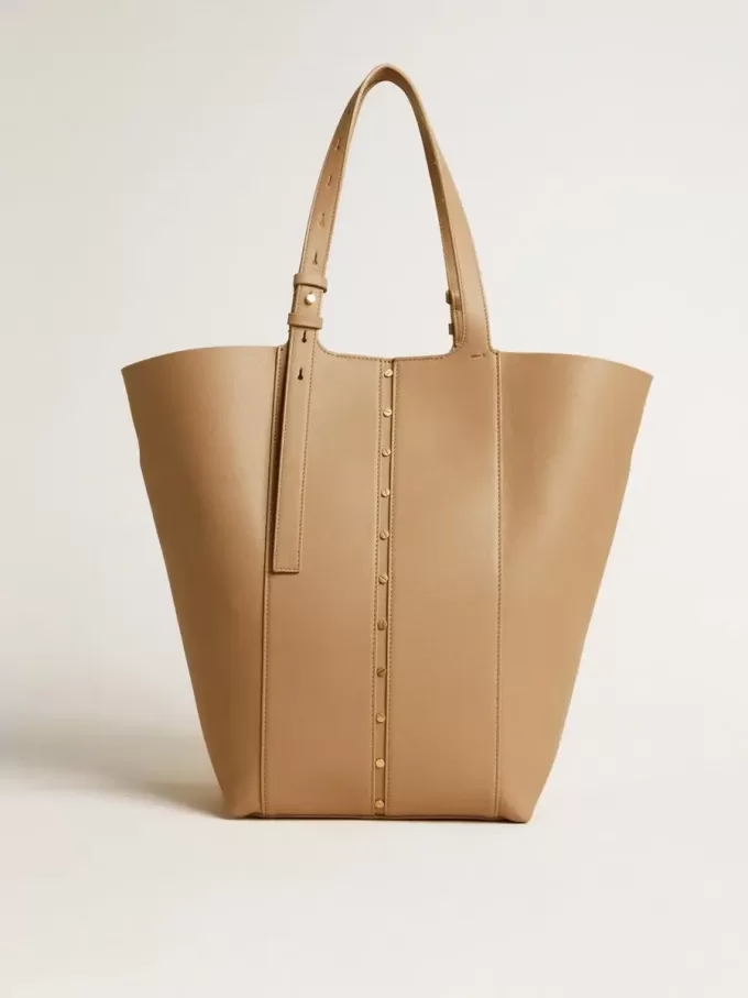 24/7 Bag North South in cappuccinokleurig leer met verstelbare handvatten