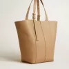 24/7 Bag North South in cappuccinokleurig leer met verstelbare handvatten