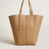 24/7 Bag North South in cappuccinokleurig leer met verstelbare handvatten
