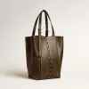 24/7 Bag North South in zwart distressed leer met verstelbare hengsels