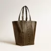 24/7 Bag North South in zwart distressed leer met verstelbare hengsels