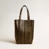 24/7 Bag North South in zwart distressed leer met verstelbare hengsels