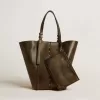 24/7 Bag North South in zwart distressed leer met verstelbare hengsels