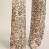 Amy ballerina’s van wit nappaleer met zilverkleurige studs