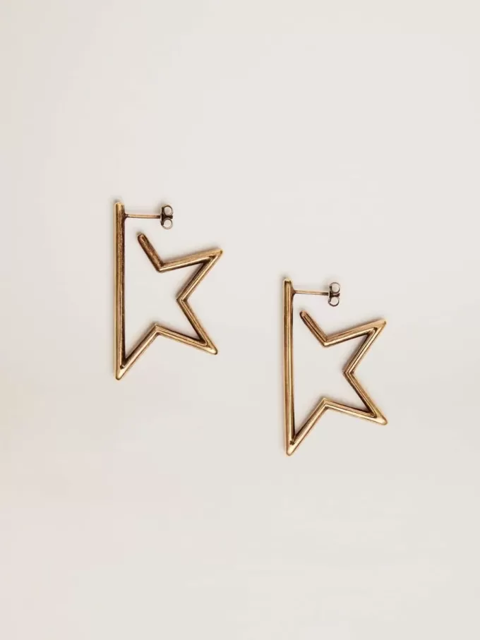 Antiek gouden Star-oorbellen voor dames