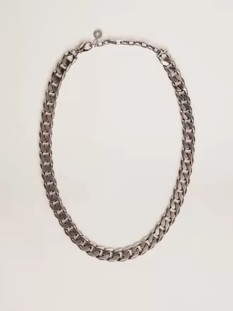 Antiek zilverkleurige ketting voor heren