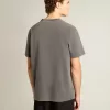 Antracietgrijs T-shirt voor heren met distressed-afwerking
