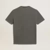 Antracietgrijs T-shirt voor heren met distressed-afwerking