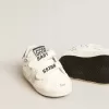 Baby Old School met suède ster en lichtblauwe leren hiellip