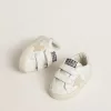 Baby School in nappa met roze bloemmotief en beige suède ster