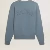 Babyblauw sweatshirt met omgekeerd logo op de achterkant – Jersey Capsule