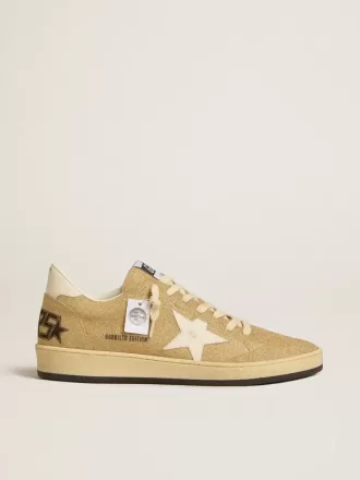 Ball Star in gouden Swarovski-kristallen met melkwitte leren ster