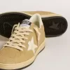 Ball Star in gouden Swarovski-kristallen met melkwitte leren ster