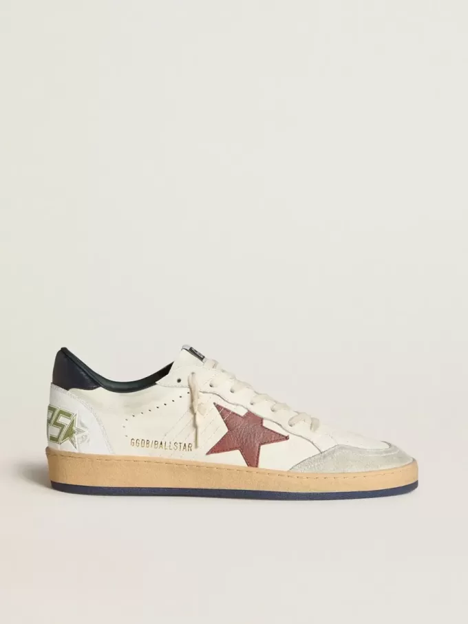 Ball Star in nappa met bruine nubuck ster en nappa hielstuk