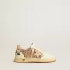Ball Star Junior in glitter en nappa met leren ster en hielstuk