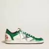 Ball Star LAB voor heren in groen en wit leer met zilveren ster
