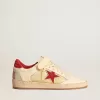 Ball Star LAB voor heren van nappa en PVC met rode suède ster en hielstuk
