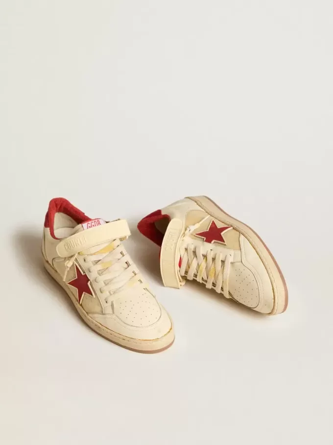 Ball Star LAB voor heren van nappa en PVC met rode suède ster en hielstuk