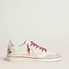 Ball Star LTD CNY voor dames in wit leer met een doorleefd effect