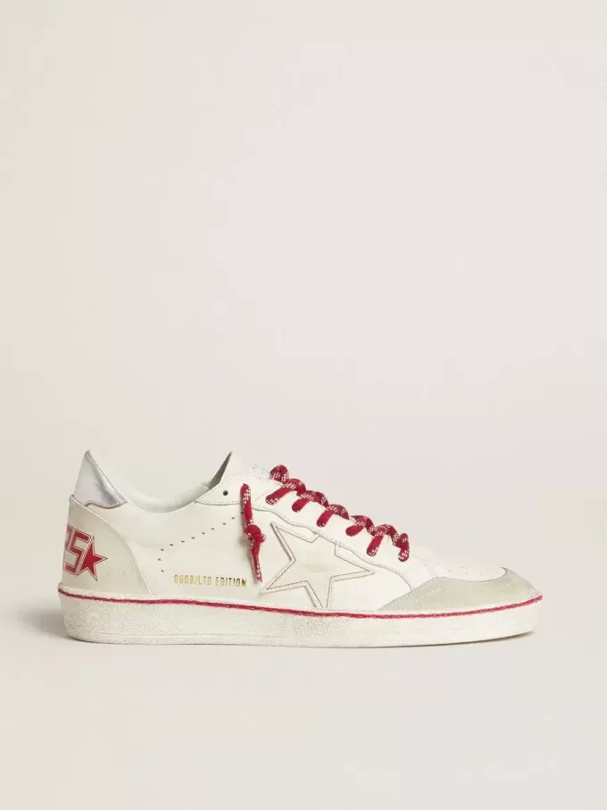 Ball Star LTD CNY voor dames in wit leer met een doorleefd effect