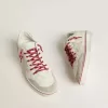 Ball Star LTD CNY voor dames in wit leer met een doorleefd effect