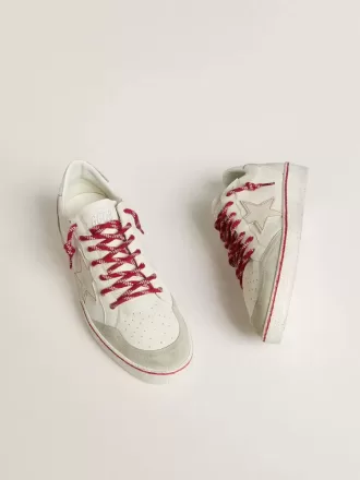 Ball Star LTD CNY voor dames in wit leer met een doorleefd effect