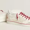 Ball Star LTD CNY voor dames in wit leer met een doorleefd effect