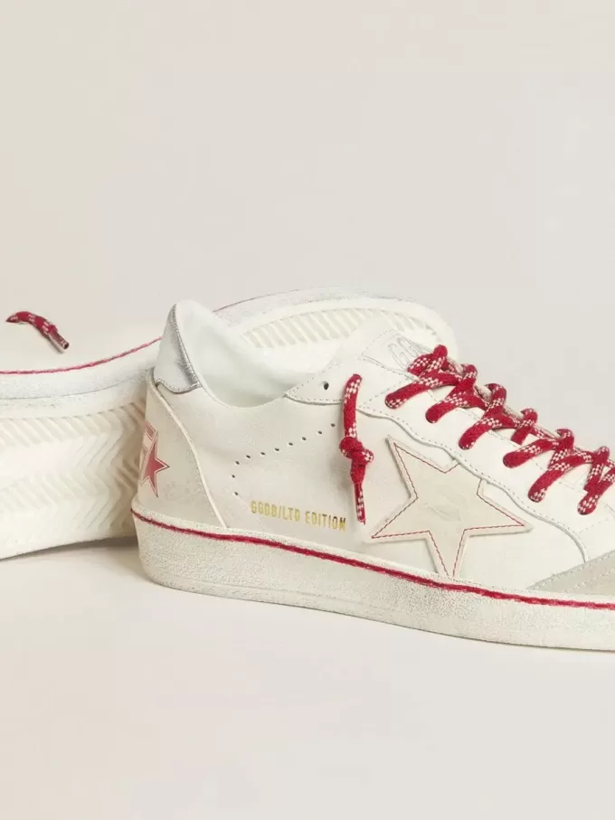 Ball Star LTD CNY voor dames in wit leer met een doorleefd effect
