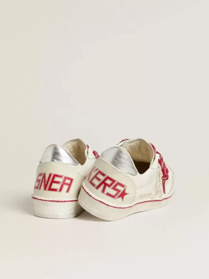 Ball Star LTD CNY voor dames in wit leer met een doorleefd effect