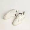 Ball Star LTD in crème met witte suède ster en metallic zilveren leren hielstuk