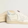 Ball Star LTD in crème met witte suède ster en metallic zilveren leren hielstuk
