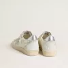 Ball Star LTD in crème met witte suède ster en metallic zilveren leren hielstuk