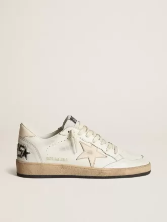 Ball Star LTD in wit nappa met een zalmroze nappa ster