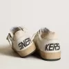 Ball Star LTD in wit nappa met een zalmroze nappa ster