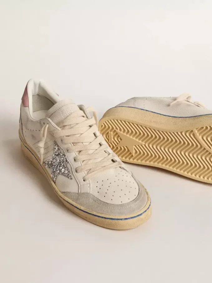 Ball Star LTD met glitterster en roze suède hielstuk