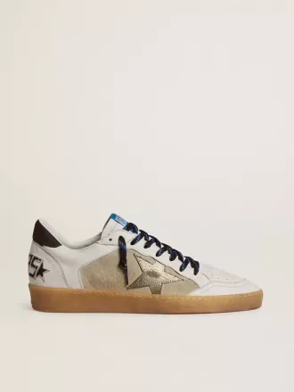 Ball Star LTD met ster van folie-craqueléleer en bruine leren hielband
