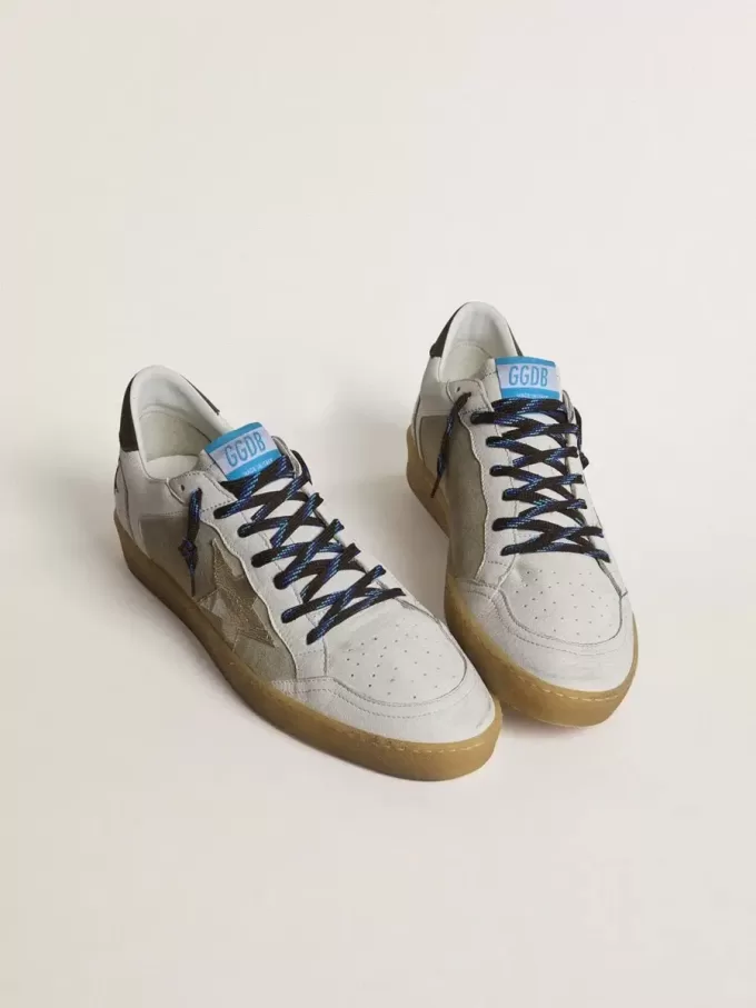 Ball Star LTD met ster van folie-craqueléleer en bruine leren hielband