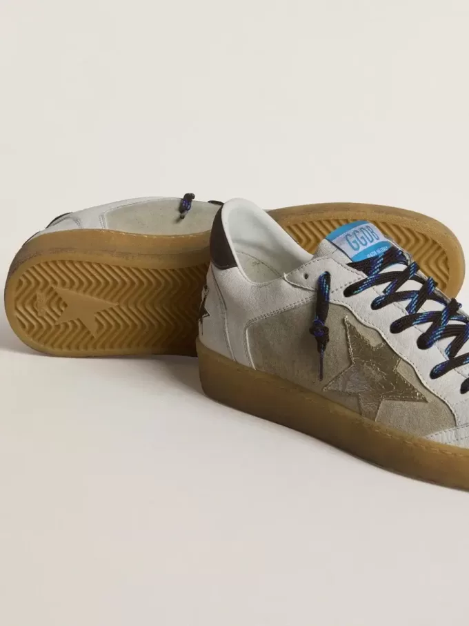 Ball Star LTD met ster van folie-craqueléleer en bruine leren hielband