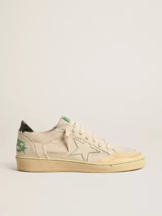 Ball Star LTD met vanillekleurig canvas ster en leren hielstuk