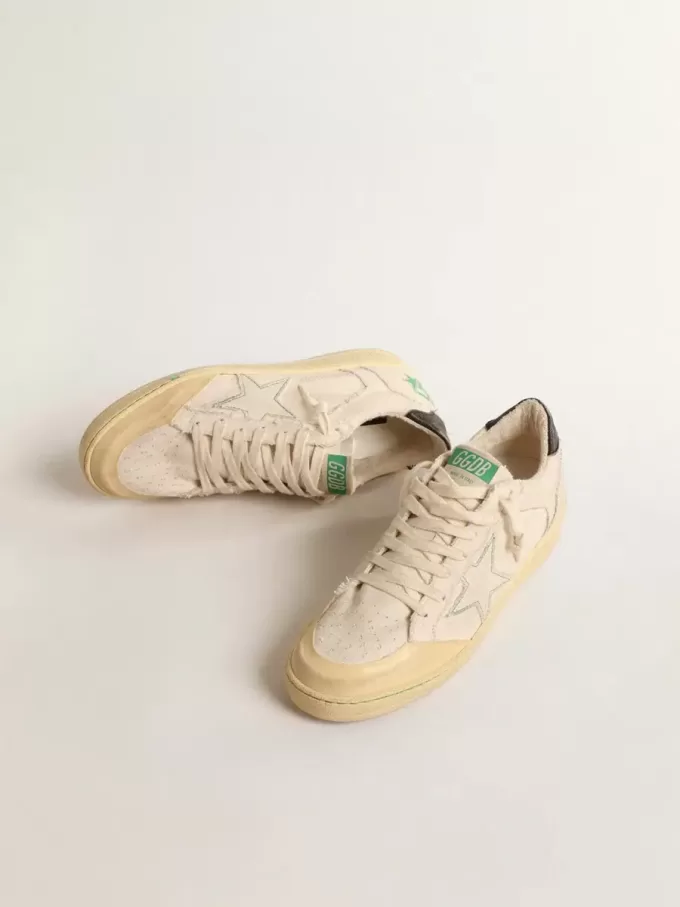 Ball Star LTD met vanillekleurig canvas ster en leren hielstuk