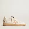Ball Star LTD van canvas en nappa met bronzen metallic leren ster
