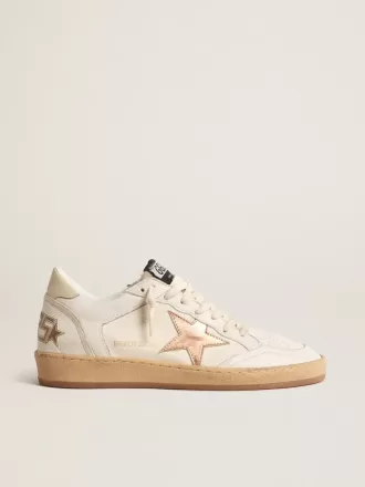 Ball Star LTD van canvas en nappa met bronzen metallic leren ster