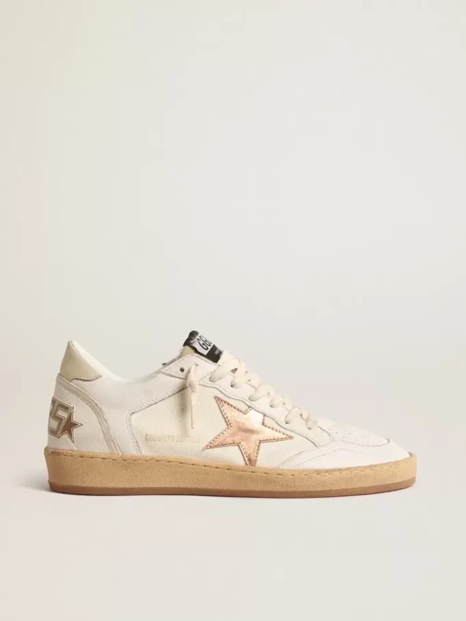 Ball Star LTD van canvas en nappa met bronzen metallic leren ster